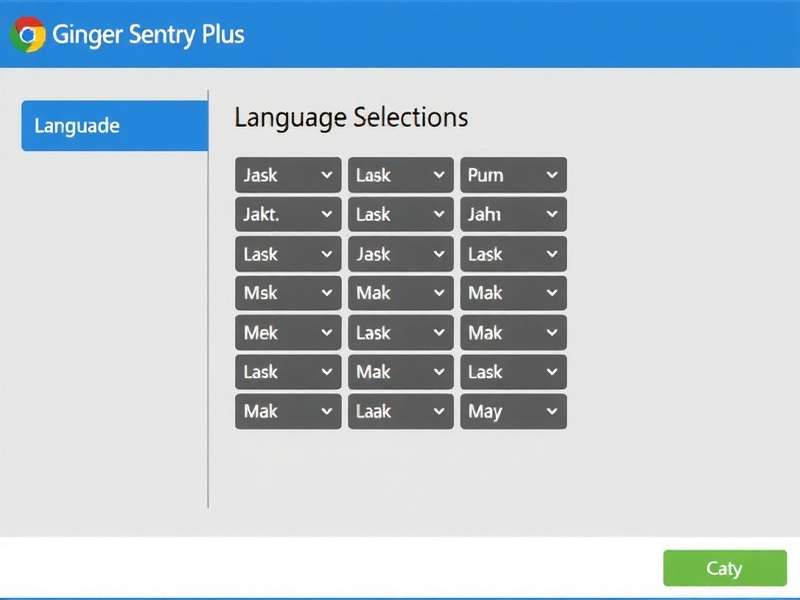 Ginger Sentry Plus Supports Multiple Indian Languages Ginger Sentry Plus Language Selection Screen